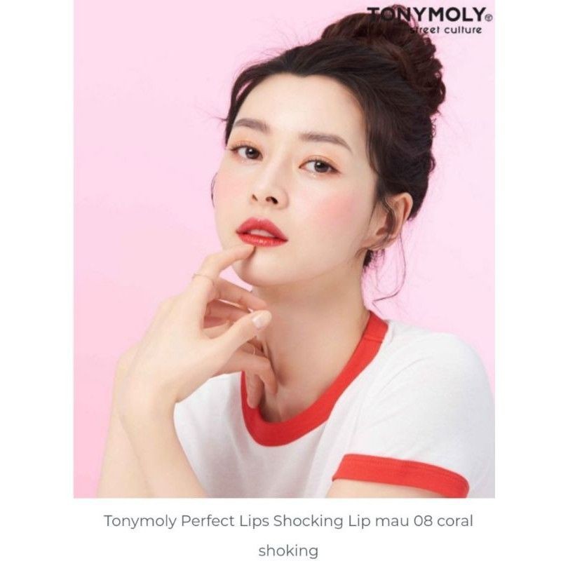 [Hàng mới về] Son Tint Dưỡng Ẩm, bền màu 24h (son xăm) Tonymoly Perfect Lips Shocking Lip