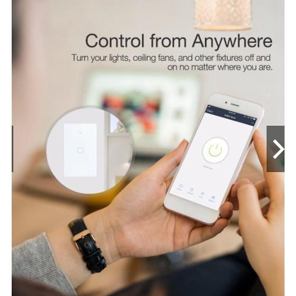 Công Tắc Cảm Ứng Thông Minh Wifi, Không Cần Dây N, Điều Khiển Từ Xa Bằng Điện Thoại Qua App. Smart Life/ Tuya