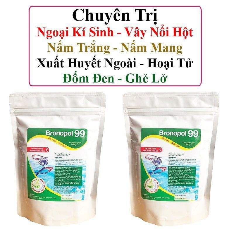 100gram -Chất diệt nấm - ghẻ - xuất huyết trên cá #bronopol 99% 100gram