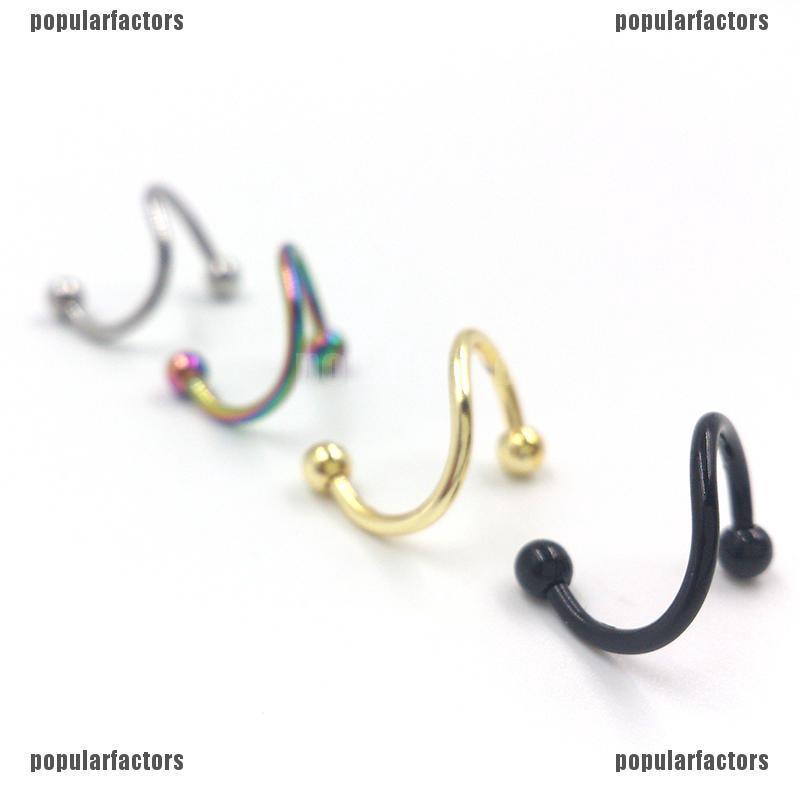 Set 4 Khuyên Mũi / Môi Bằng Thép Không Gỉ Cá Tính