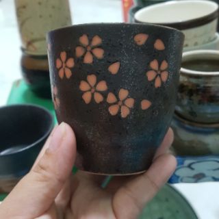 Ly gốm sứ nhật trồng sen đá