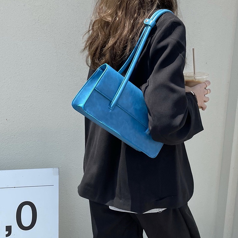 Túi đeo vai IELGY hình vuông bằng da trơn thời trang cho nữ