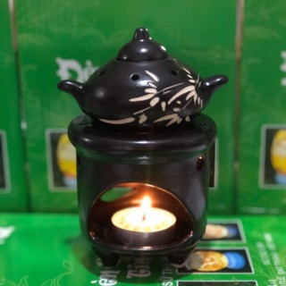 Bếp đốt bồ kết dáng ấm nhỏ xinh, đèn xông thảo dược, vỏ cam sả gừng