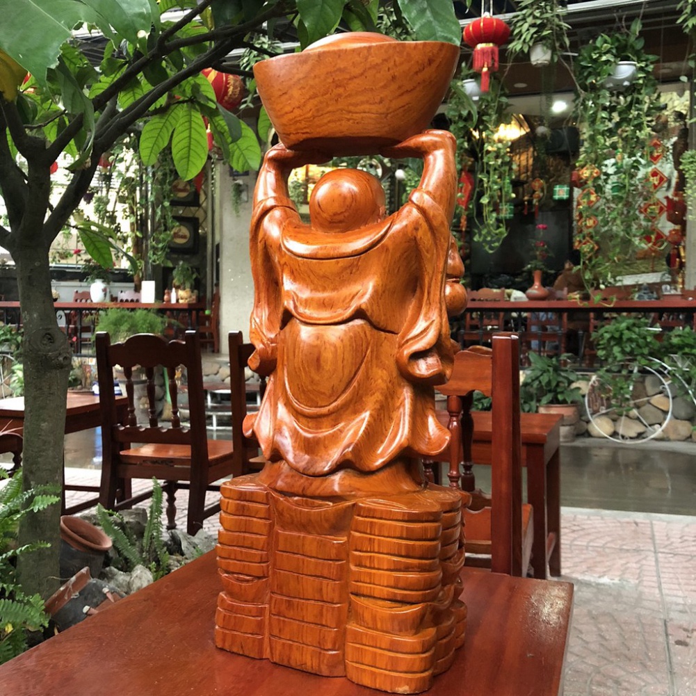 Tượng Phật Di Lặc Phong Thủy Gỗ Hương
