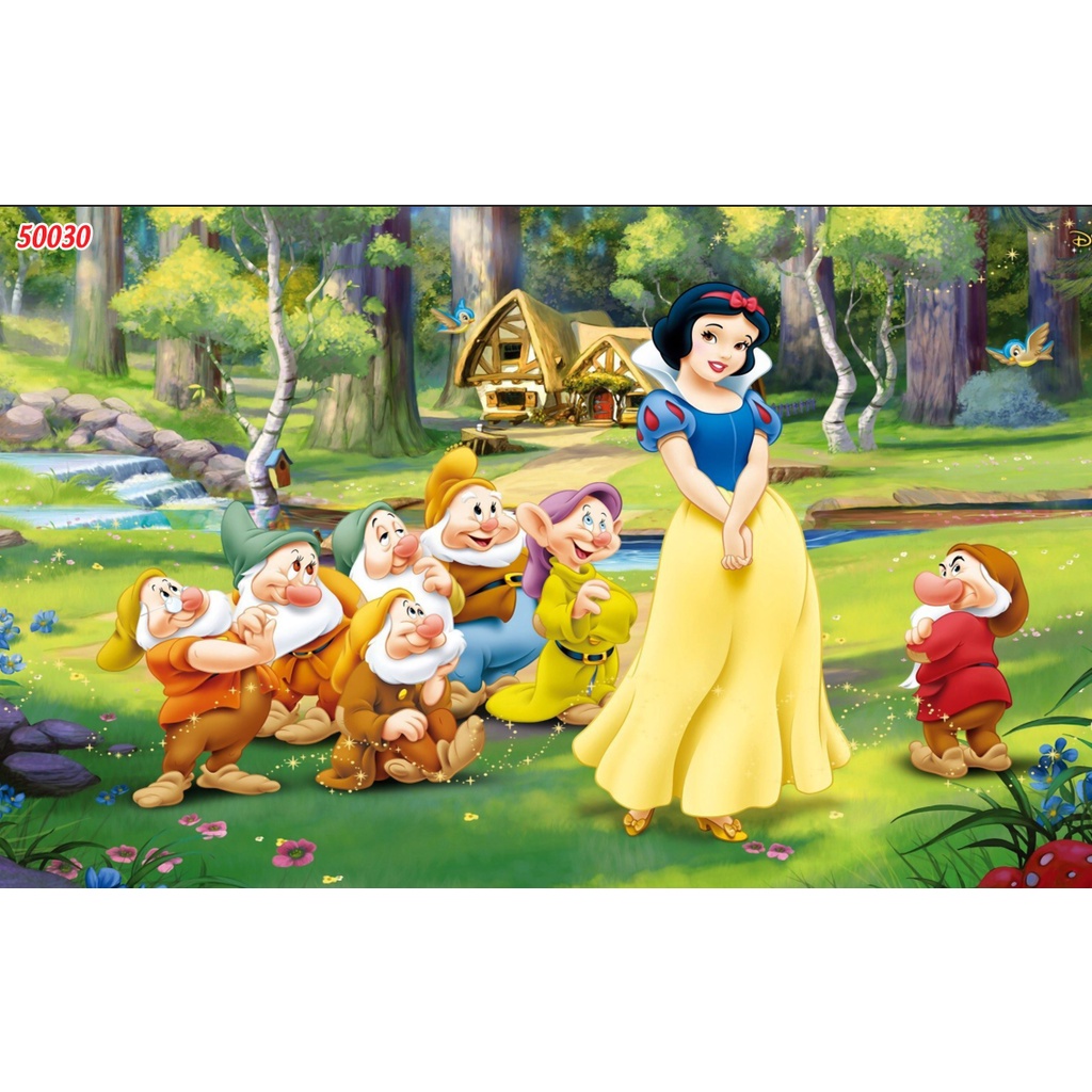 Tranh Dán Tường Phòng Trẻ Em Hình những Công Chúa nổi tiếng DISNEY chất liệu chống thấm nước