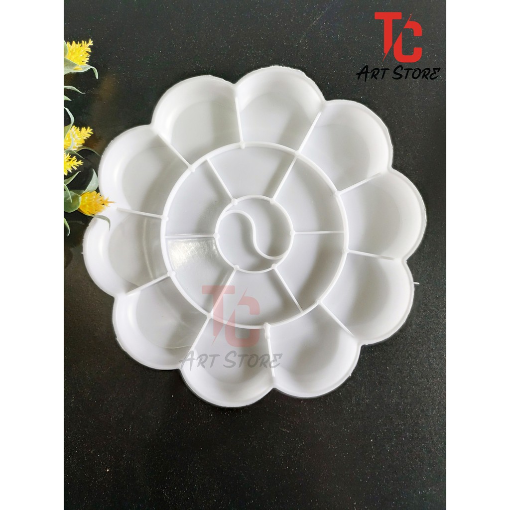 Vỉ Pha Màu Hoa Mai 16 Ô bằng nhựa - 18cm