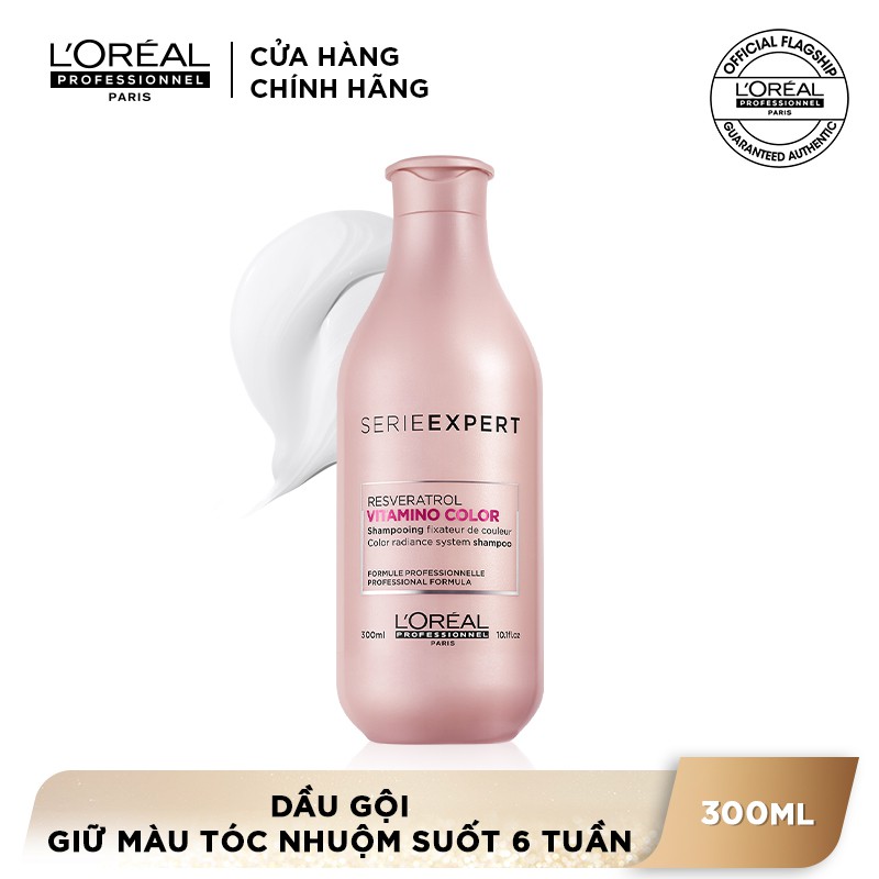 [Mã COSPPD05 giảm 10% đơn 400K] Dầu gội L'Oreal Professionnel giữ màu tóc nhuộm Serie Expert Vitamino Resveratrol 300ml