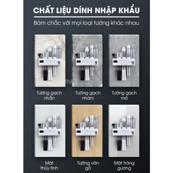 Máy sấy tiệt trùng bàn chải bằng tia cực tím kèm nhả kem đánh răng tự động