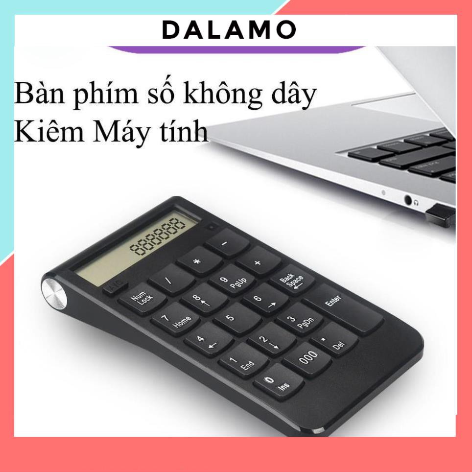 Bàn phím số rời không dây kiêm máy tính 2 chức năng cho máy tính, Laptop có thể sạc lại mã NMD535 DALAMO