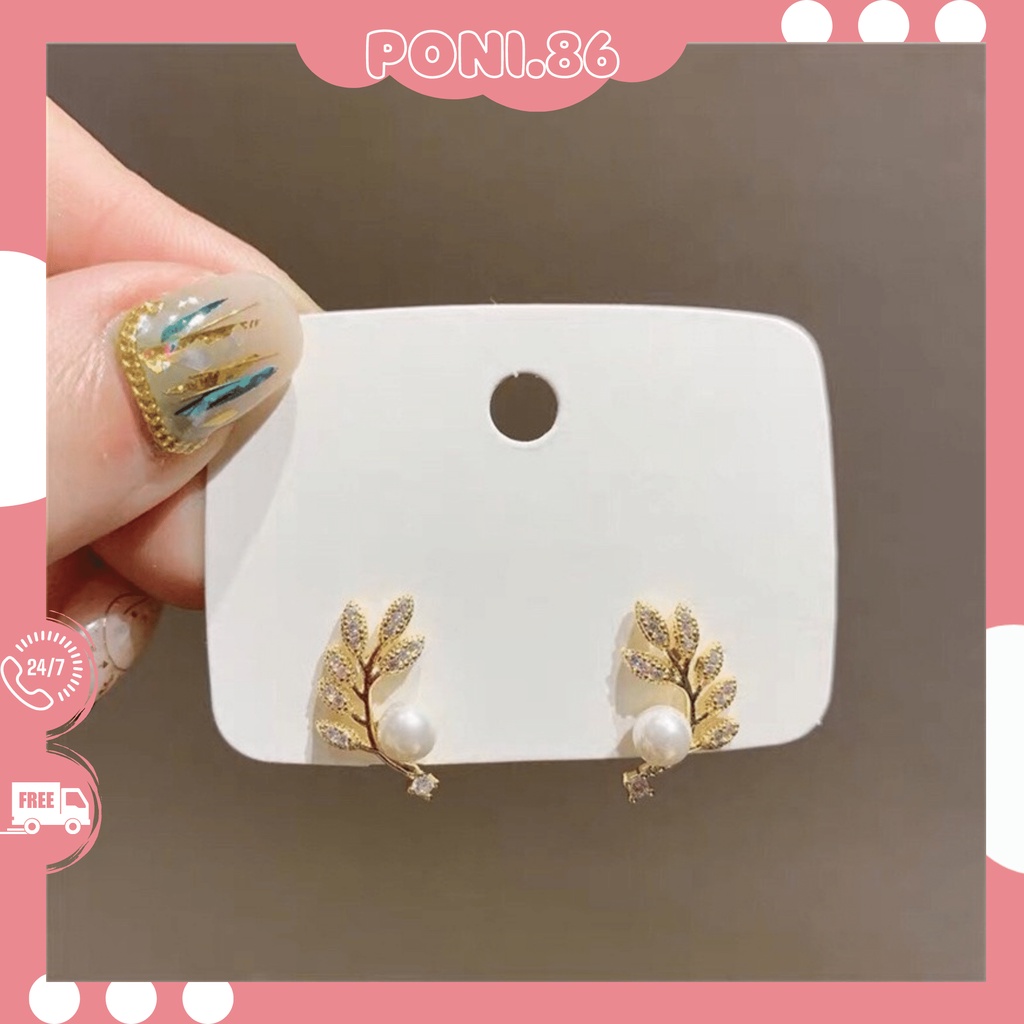 Hoa tai bông tai lúa ngọc nhẹ nhàng, tiểu thư kiểu Hàn Quốc