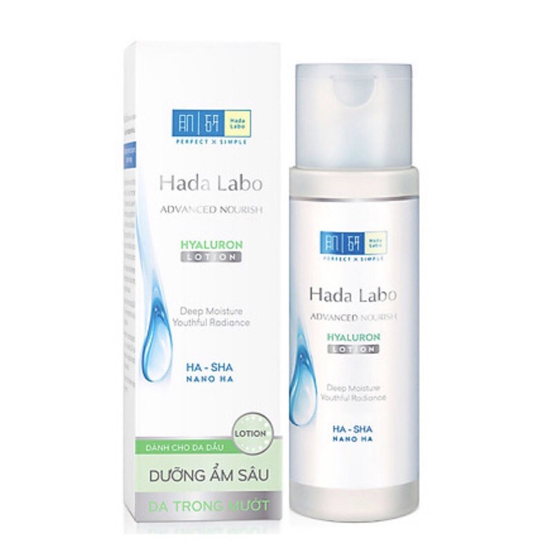 Dung Dịch Dưỡng Ẩm Tối Ưu Dùng Cho Da Dầu Hada Labo Advanced Nourish Hyaluron Lotion (170ml), không hộp giấy