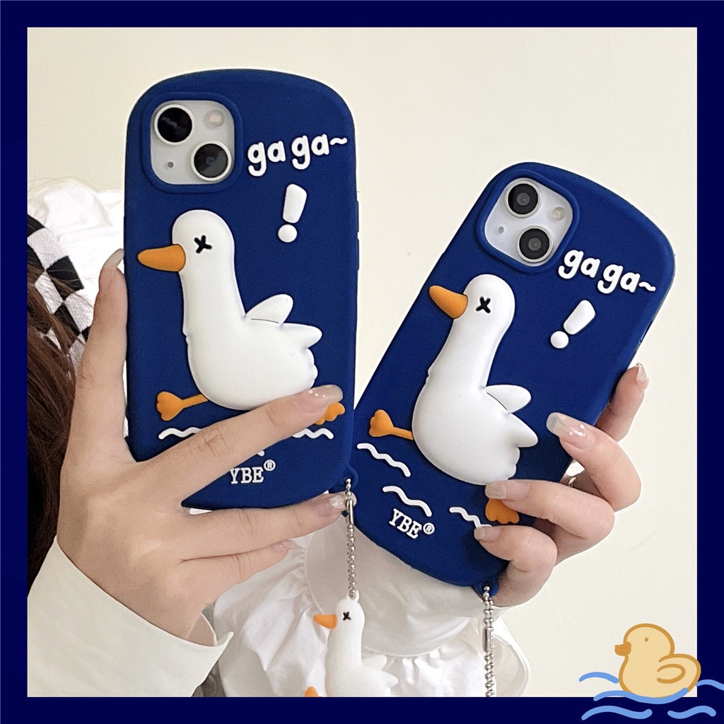 Ốp Điện Thoại Silicon Dẻo In Hình Vịt Màu Xanh Dương Cho iphone 13 Pro Max 12 Pro Max