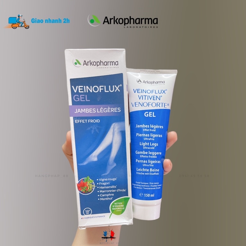 Gel bôi Veinoflux® Effet Froid, Gel 150ml hãng Arkopharma Pháp