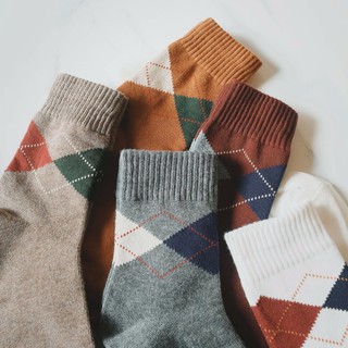 Tất cao cổ quả trám Classic Argyle