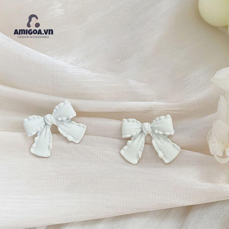 ✨✨ Bông Tai Kim Bạc 925 Hình Nơ Màu Sắc Dễ Thương Thời Trang Mùa Hè Dành Cho Nữ