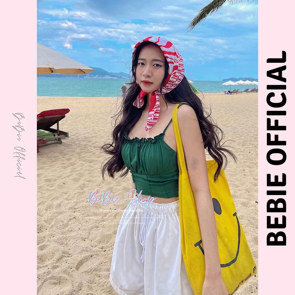 Áo croptop nữ dáng ôm chất cotton 100% mềm mịn, Áo croptop ôm corset sexy Bebie 804