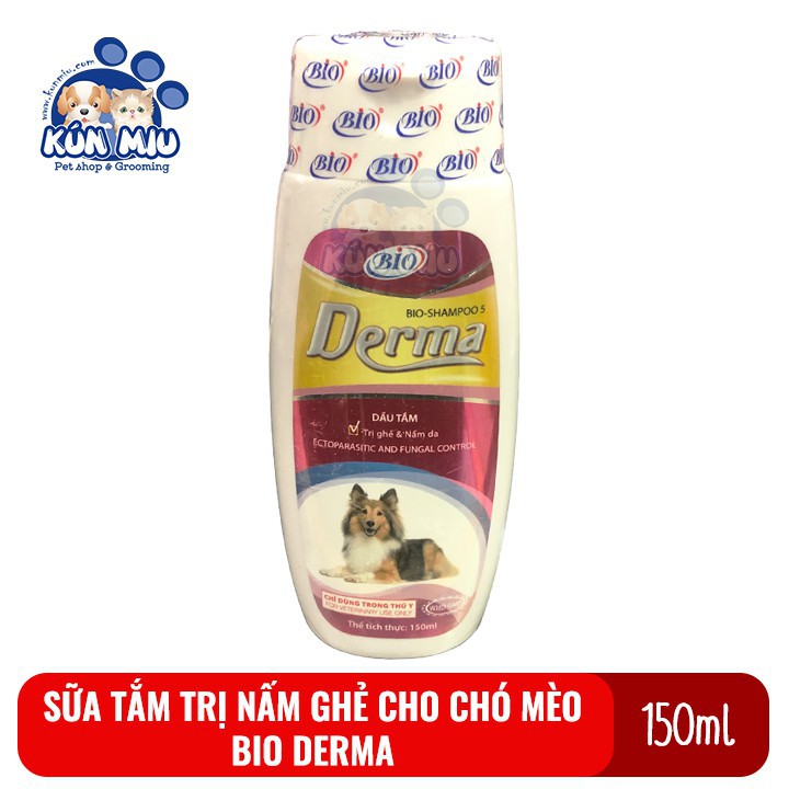 Sữa tắm chuyên diệt ghẻ, nấm da, các bệnh ngoài da cho chó mèo Bio Derma 150ml
