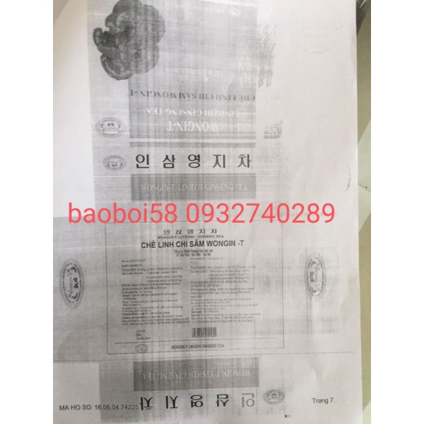 Trà sâm linh chi 120gram 60 gói date 2025