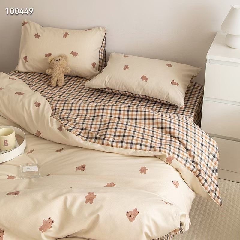 Set Bộ Vỏ Chăn Ga Cotton Living , Chất Cotton Thoáng Mát