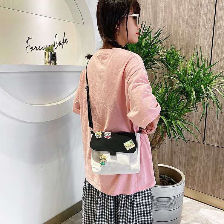 Túi Đeo Chéo Vai Cỡ Nhỏ Màu Sắc Tương Phản Thời Trang Cho Nữ