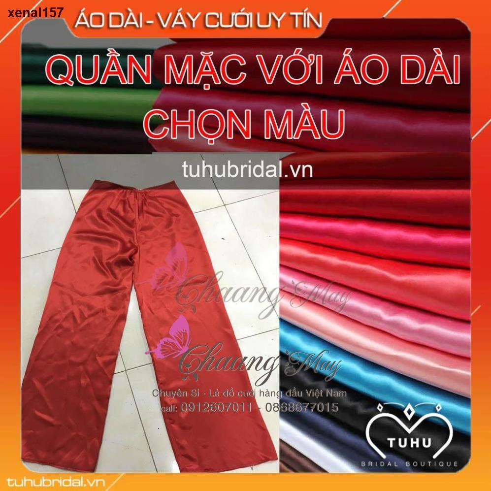 ✚❄✳xenal157Quần áo dài - Có nhiều màu, vải phi lụa bóng mềm, quần có khóa kéo phía trước và thun phía sau CHAANGQ01