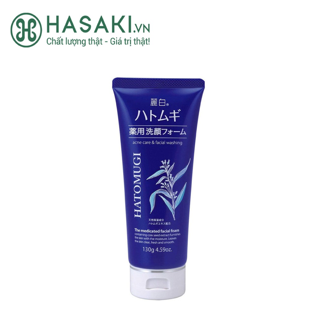 Sữa Rửa Mặt Hatomugi Ý Dĩ Ngừa Mụn, Làm Sáng DaThe Medicated Facial Foam 130g