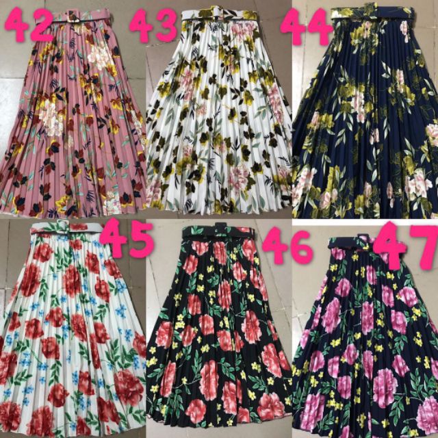 Chân váy dáng dài xòe hoa ly đẹp | BigBuy360 - bigbuy360.vn