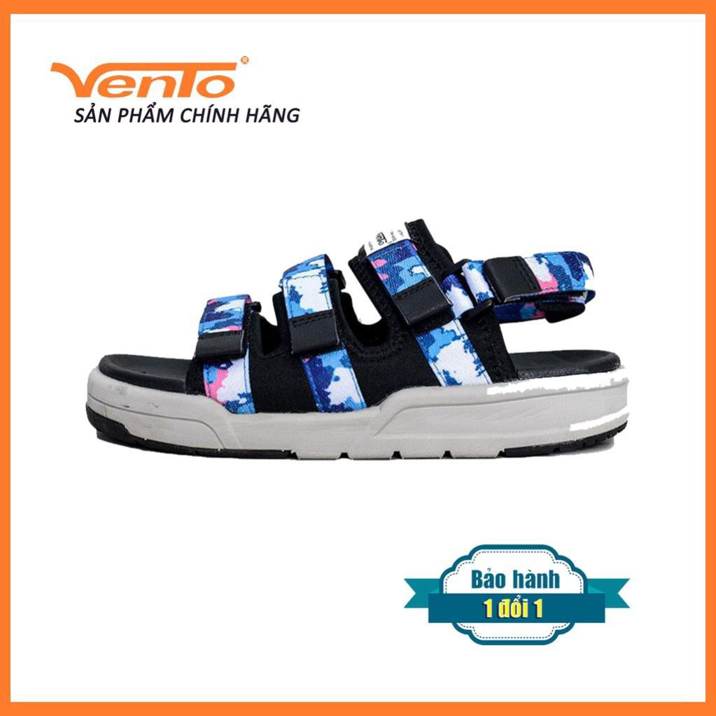 Giày Sandal Vento 3 Quai Ngang SD1001 Blue Camo Thế Hệ Gen Z [Đế IP cao 3cm] -h91