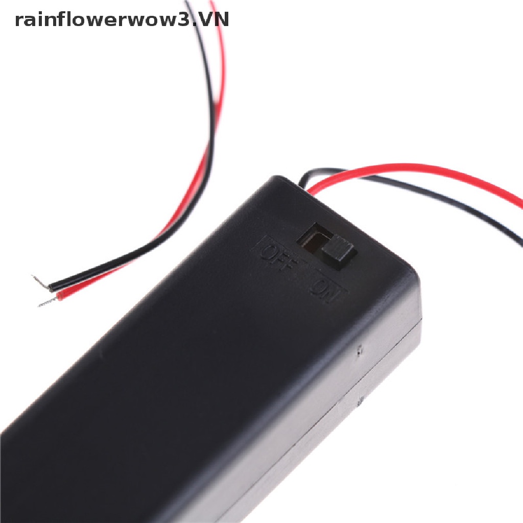 Bộ 2 Hộp Đựng Pin AA 1.5V Có Nút Bật / Tắt Tiện Dụng Ốp