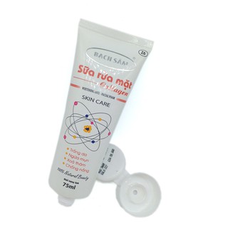 Sữa rửa mặt trắng da, Ngừa mụn, Xóa thâm, Chống nắng tinh chất Collagen BẠCH SÂM (75ml)