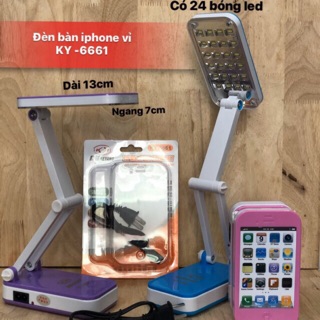 Đèn led pin sạc để bàn 24 led chính hãng