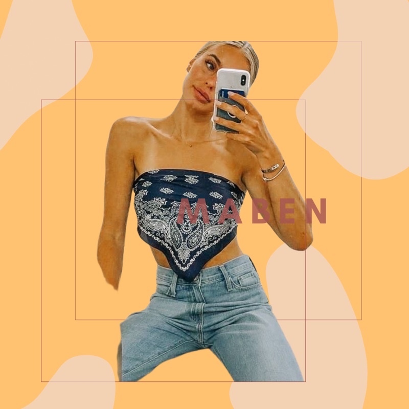 Khăn bandana cột áo yếm turban đa năng size 70cm - Maben