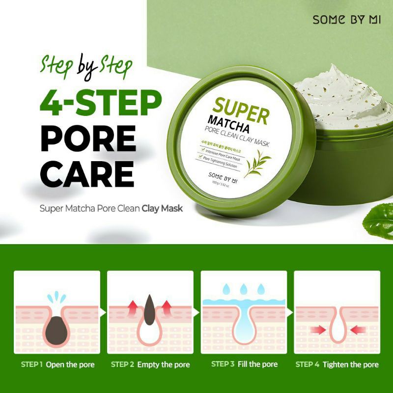 Mặt Nạ Đất Sét Some By Mi Super Matcha Pore Clean Clay Mask 100g