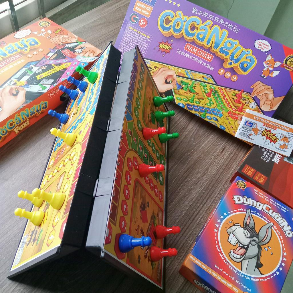 Cờ cá ngựa đại chiến Nam Châm Foxi-Boardgame-mới lạ-độc đáo-nhiều phiên bản-quà tặng cho bé thích mê-kết nối gia đình