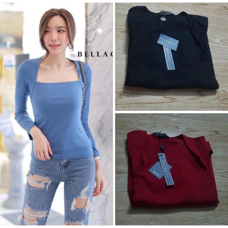 ÁO Cổ Vuông Hiệu Bellacita Thái Lan