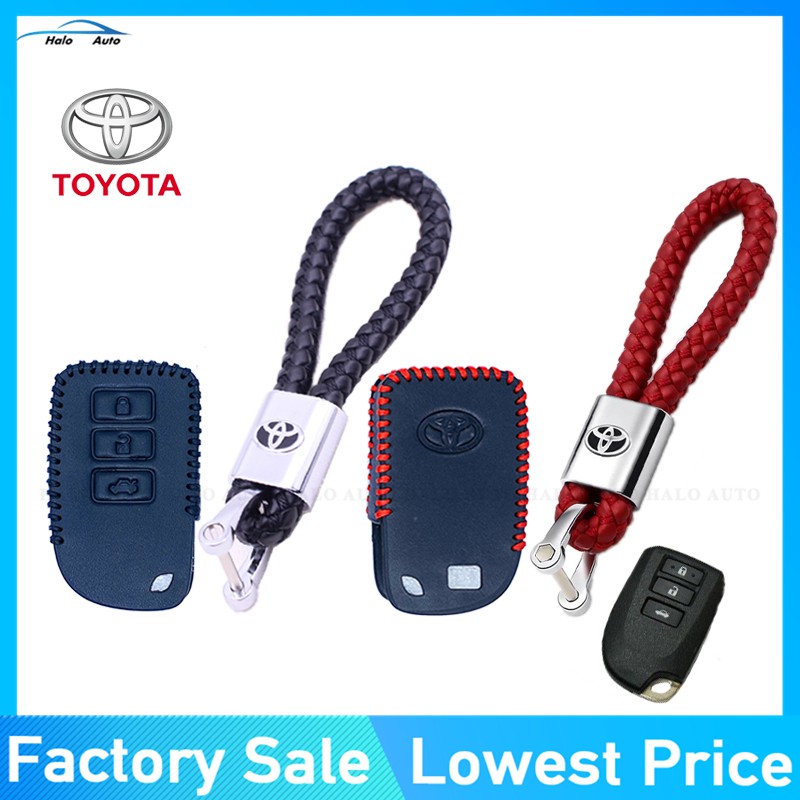 Bọc da cho chìa khóa xe hơi Toyota vios-kèm túi đựng