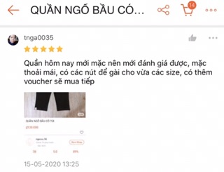 QUẦN NGỐ BẦU CÓ TÚI
