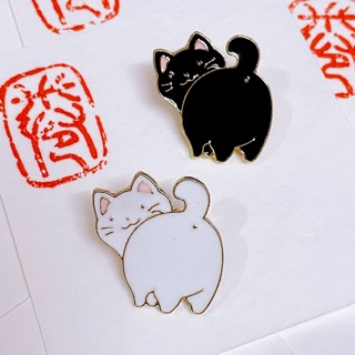 Pin cài hình mèo béo