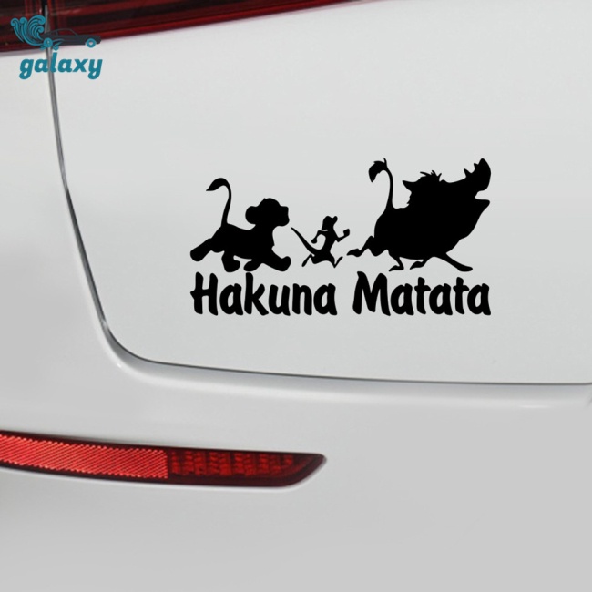 Đề Can Dán Trang Trí Thân Xe Hơi Hình Vua Sư Tử Hakuna Matata galaxy D-2096