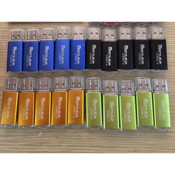 Đầu đọc thẻ nhớ micro SD tốc độ cao, vỏ nhôm siêu nhẹ chuẩn USB 2.0