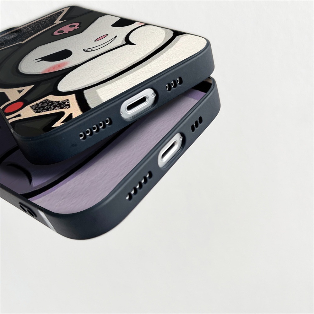 SANRIO Ốp Điện Thoại Silicon Dẻo In Hình kuromi Thời Trang Cho iPhone 11 iPhone 13 Pro Max XS Max XR 7 8 Plus 12Pro 13 Pro Max