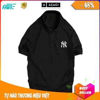 Áo thun nam cá sấu , Áo POLO nam cổ trụ thêu logo NY 2020 sang trọng - H  AZACI