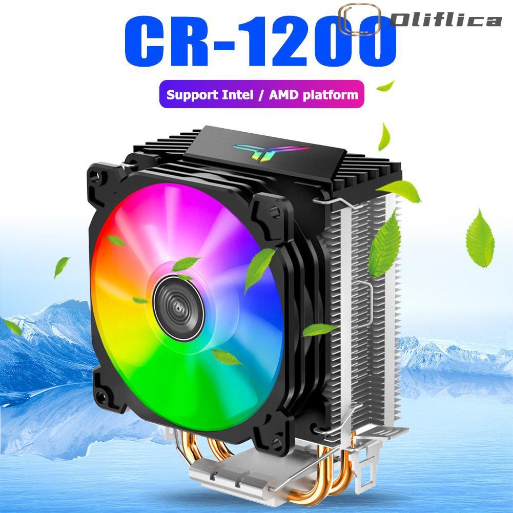 Mới Quạt Tản Nhiệt Làm Mát Cpu Jonsbo Cr1200 2 Ống Rgb 90mm Màu Cầu Vồng