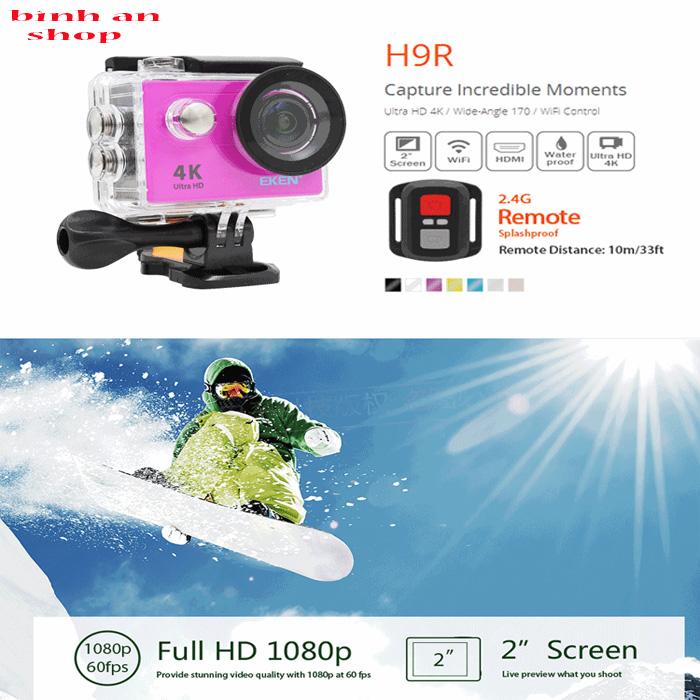 Camera hành trình xe máy Camera Hành Trình Eken H9R 4K Ultra HD Wifi cao cấp, chất lượng hình ảnh cực nét, chân thực