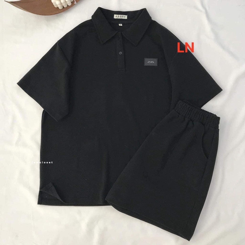 Sét áo polo + quần đùi Chất cotton su LN060
