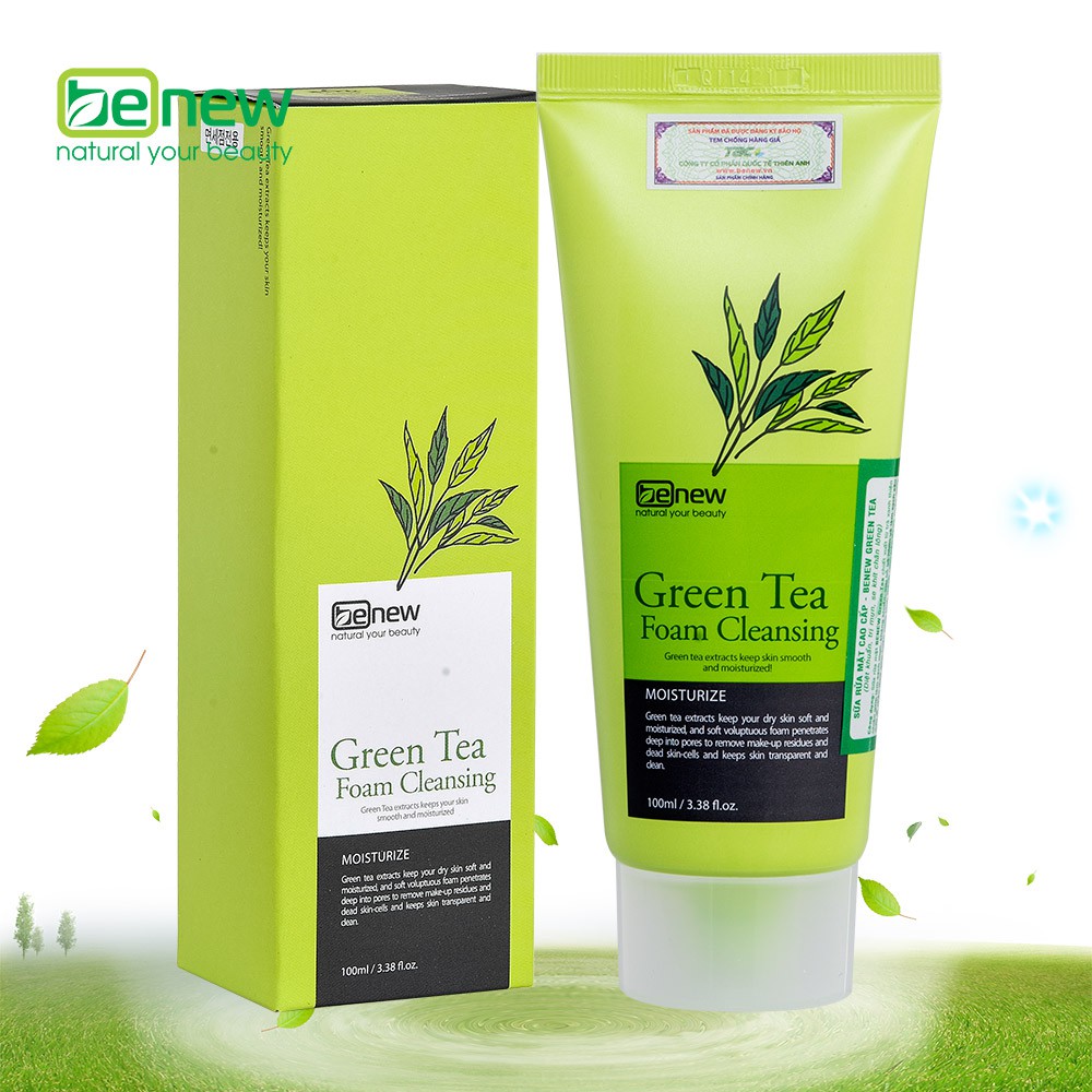 Sữa rửa mặt trà xanh Benew Green Tea Foam Cleansing 100ml