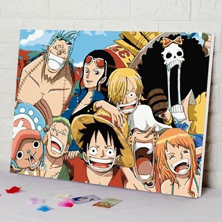 Tranh Sơn Dầu Họa Tiết Hoạt Hình One Piece Độc Đáo Diy