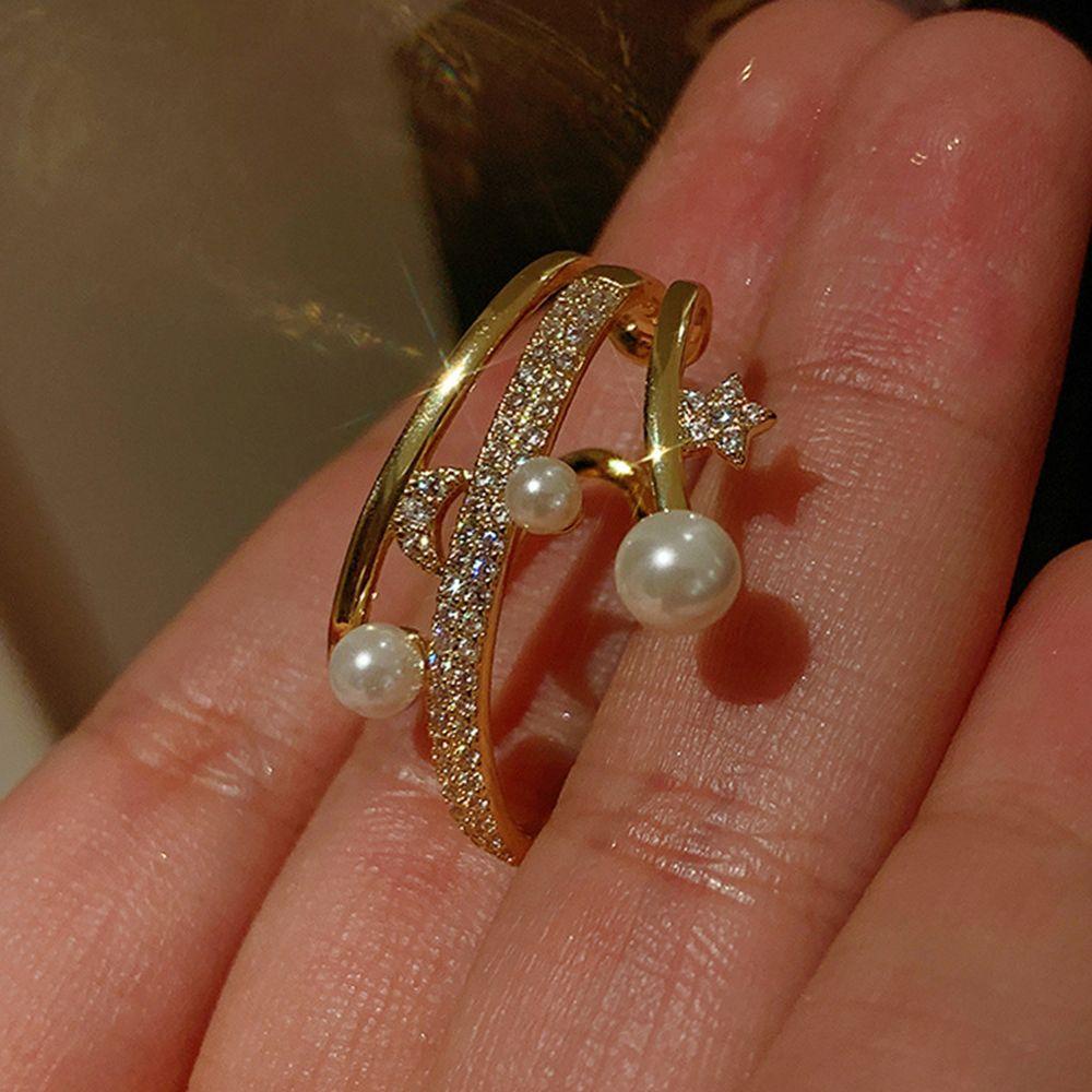 Bông Tai Dạng Kẹp Hình Ngôi Sao Màu Sắc Đơn Giản Phong Cách Hàn Quốc Cho Nữ