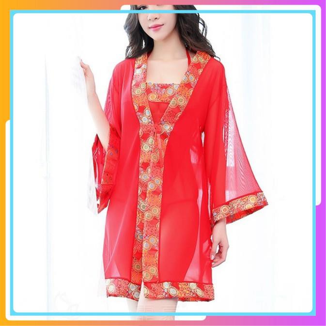 Áo choàng ngủ cosplay cổ trang gợi cảm, áo choàng ngủ tân nương cosplay sexy, chụp indoor