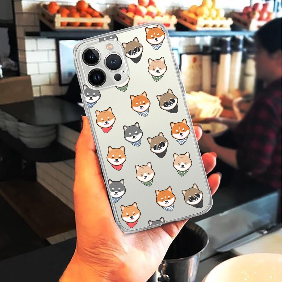 Vỏ ốp iPhone TPU dẻo trong suốt Shiba Inu cho iPhone 6plus đến 13 pro max - Chinchincase